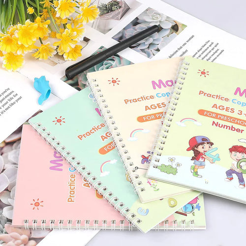 EduGlow™ Magic Practice Copybook Set (4 Books)