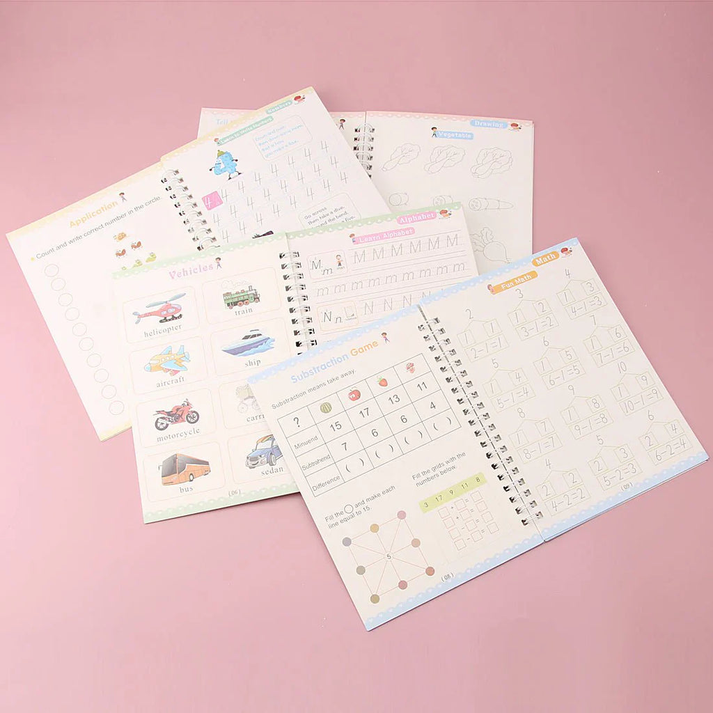 EduGlow™ Magic Practice Copybook Set (4 Books)